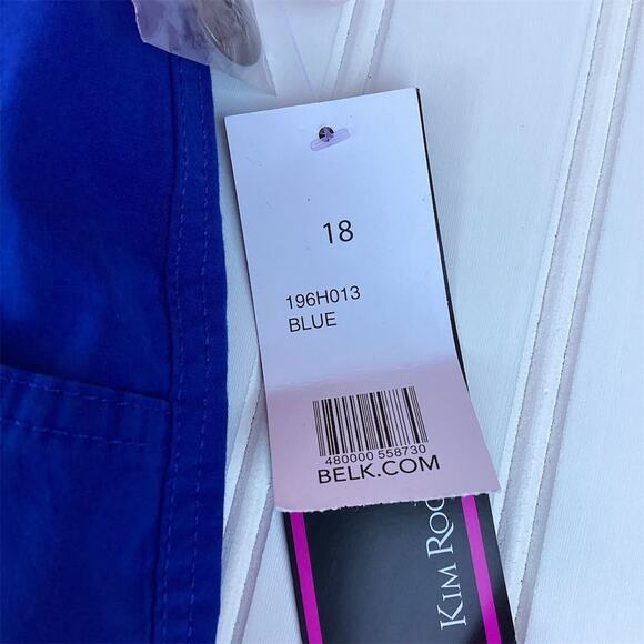 KIM ROGERS Women's Blue Comfort Waist Shorts Size 18 Casual Summer - Picture 4 of 10